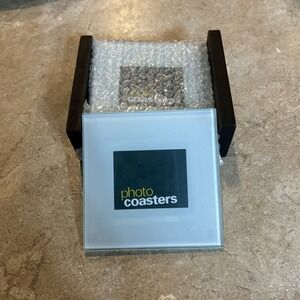 Glass Photo Frame Coasters Set Of 4 Coasters Unused READ